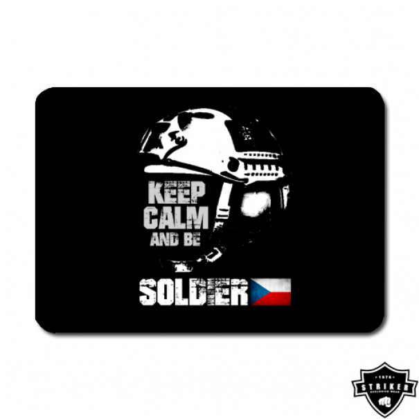 Podložka pod myš Striker Keep Calm and be soldier - čierna