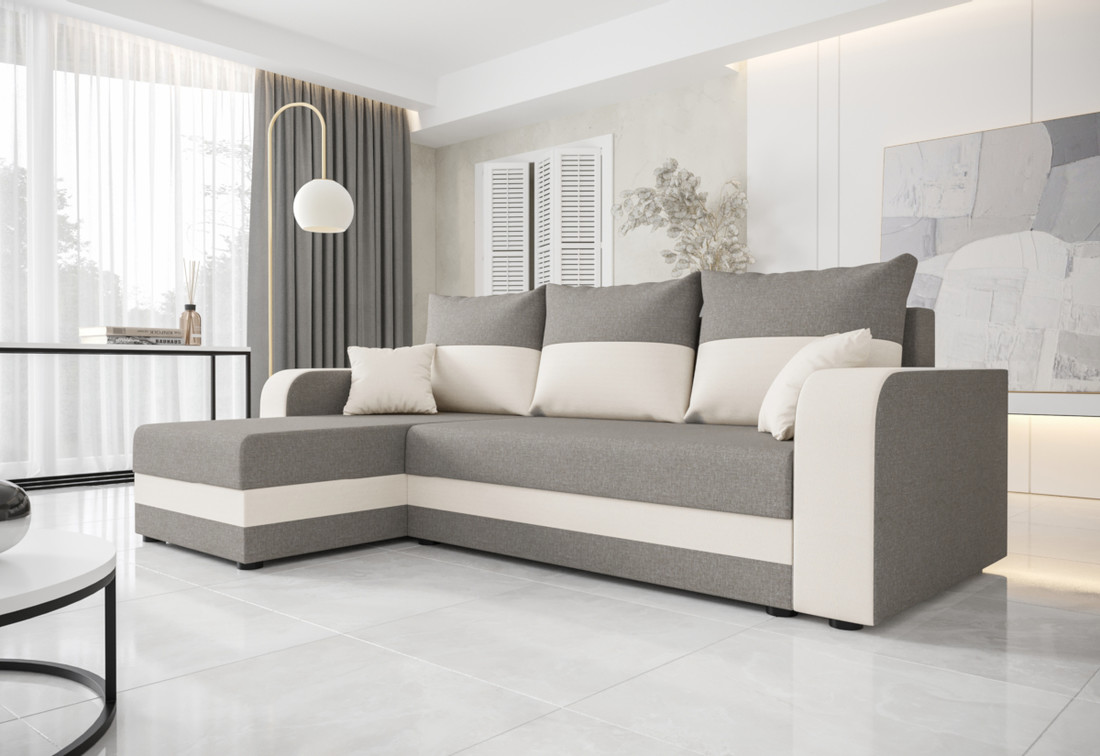 Expedo Rohová rozkládacia sedačka WETAL, 240x80x139 sawana 21/sawana 01