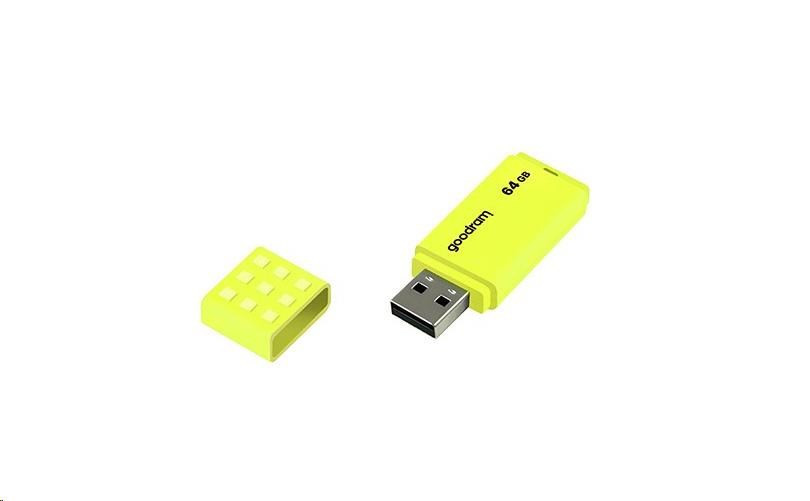 GOODRAM Flash Disk 64GB UME2, USB 2.0, žltá