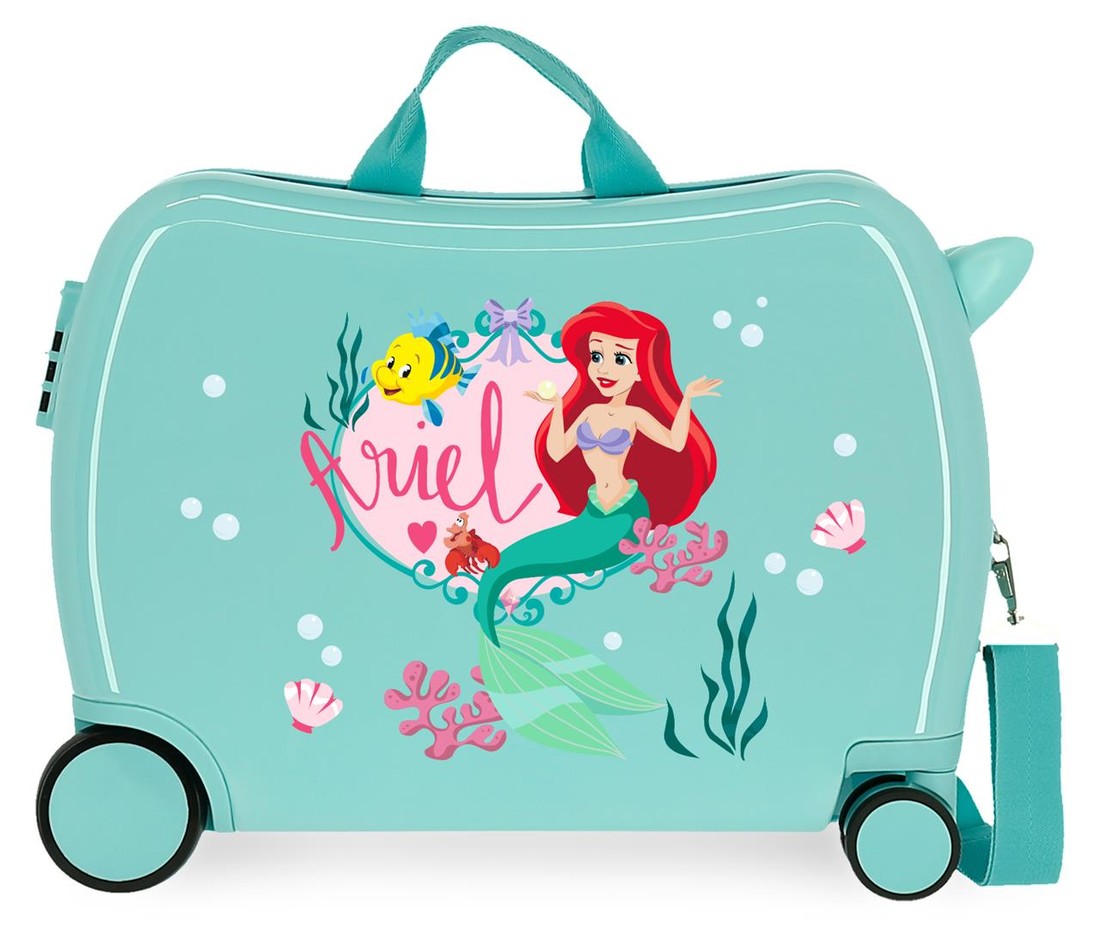 JOUMMABAGS Detský kufor na kolieskach - odrážadlo - Disney - Princess Celebration - Ariel