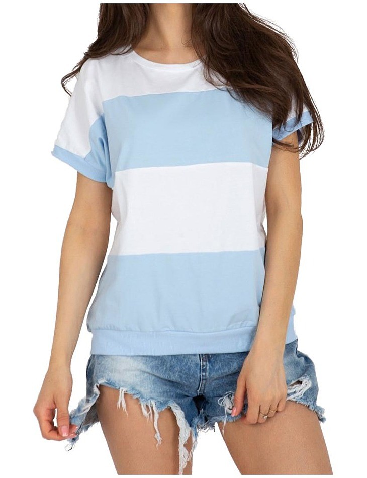 Bielo-modré pruhované tričko