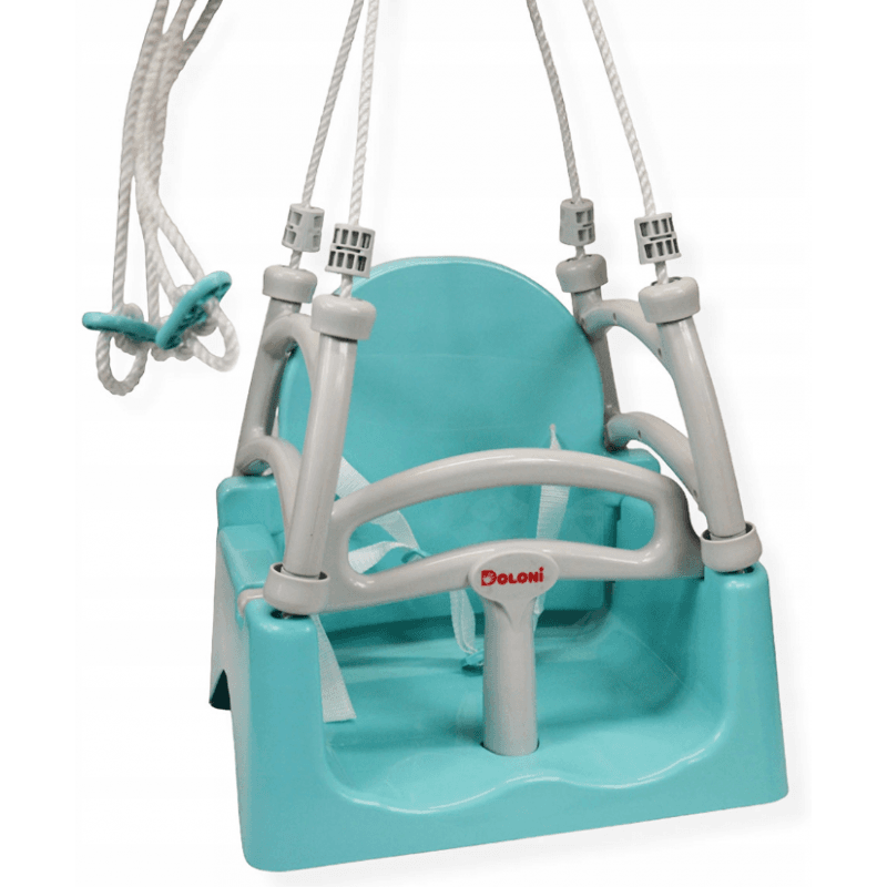 299139 Bezpečná plastová hojdačka pre deti 3v1 Zelená