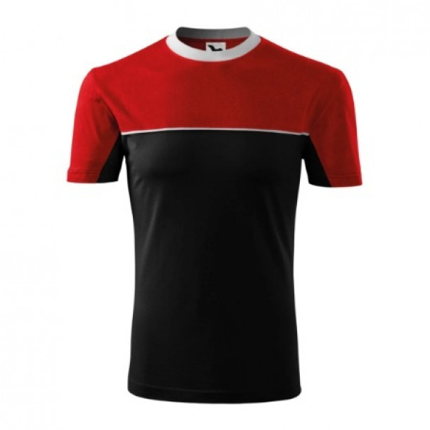 Tričko unisex Malfini Colormix - čierne-červené, XL