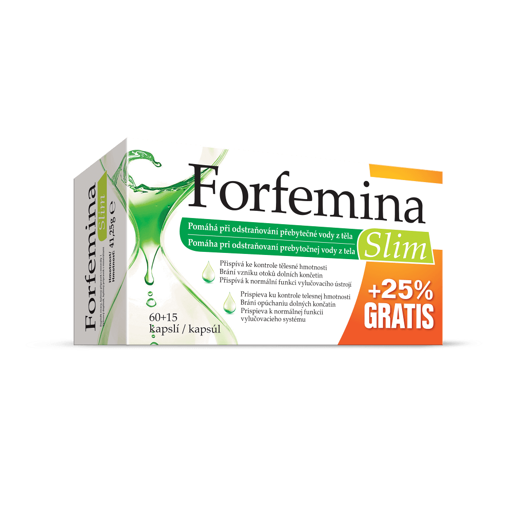 FORFEMINA Slim odvodnenie tela 25% GRATIS 75 kapsúl