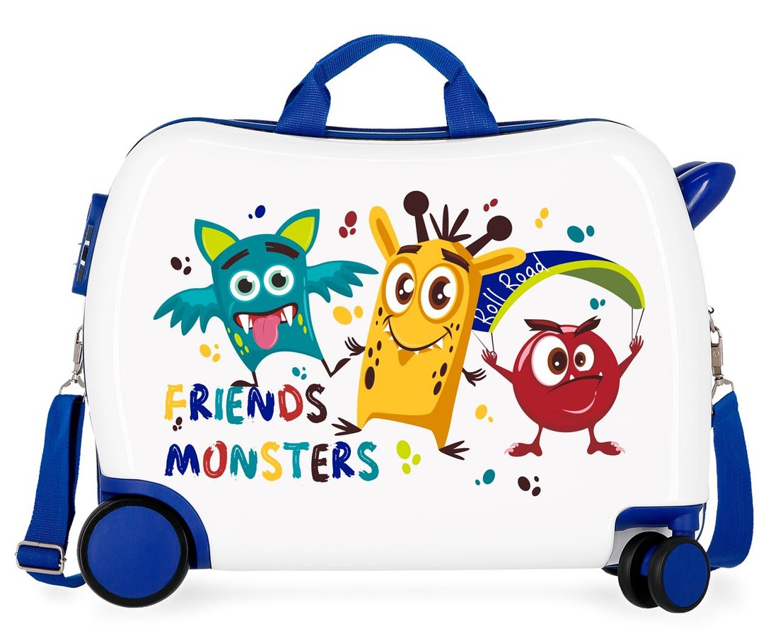 Movom Detský kufor na kolieskach - odrážadlo - Little Me Friends - 34L