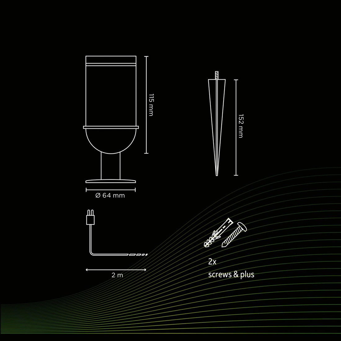 Calex Smart Outdoor Gardenspot, CCT, RGB, sada 2ks
