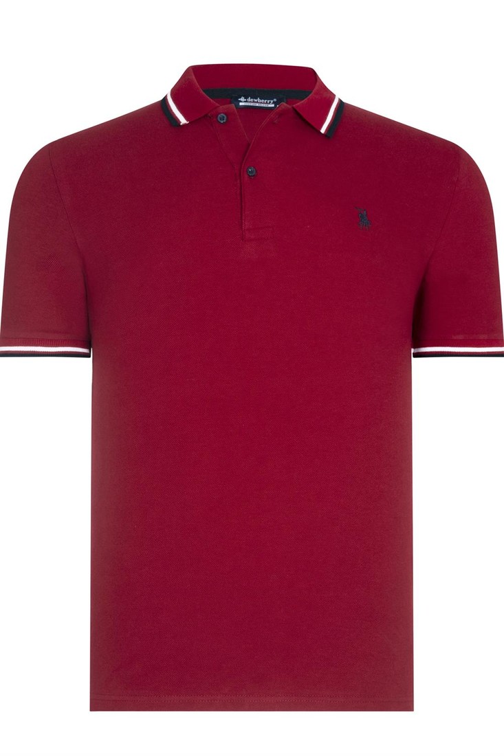 T8594 DEWBERRY MENS T-SHIRT-BURGUNDY