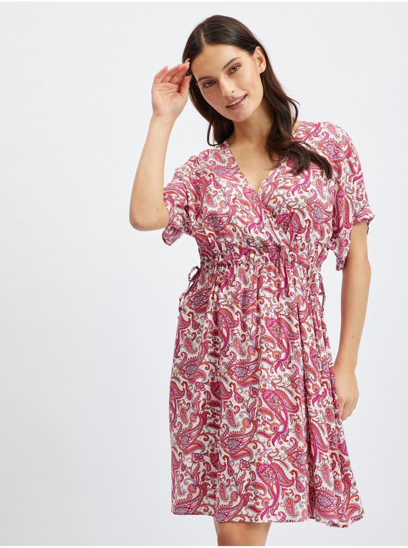 Orsay Pink Ladies Patterned Dress - Women