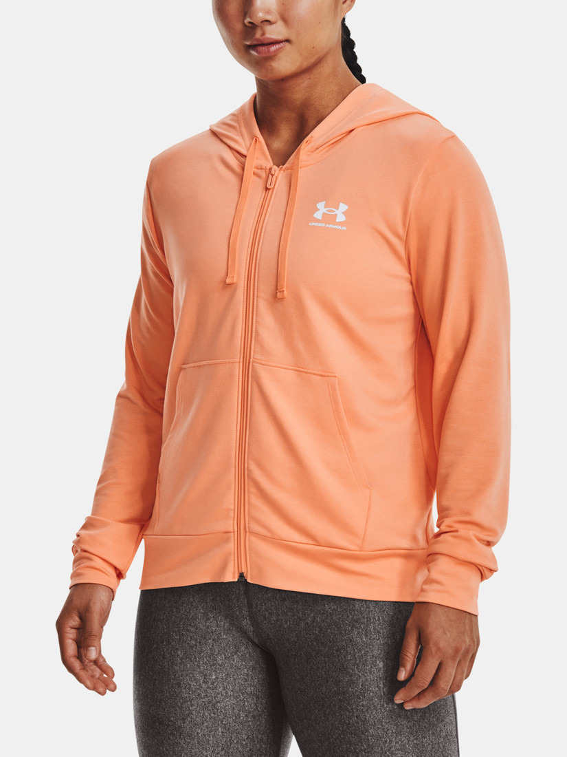 Under Armour Pulover Rival Terry FZ Hoodie-ORG - Women
