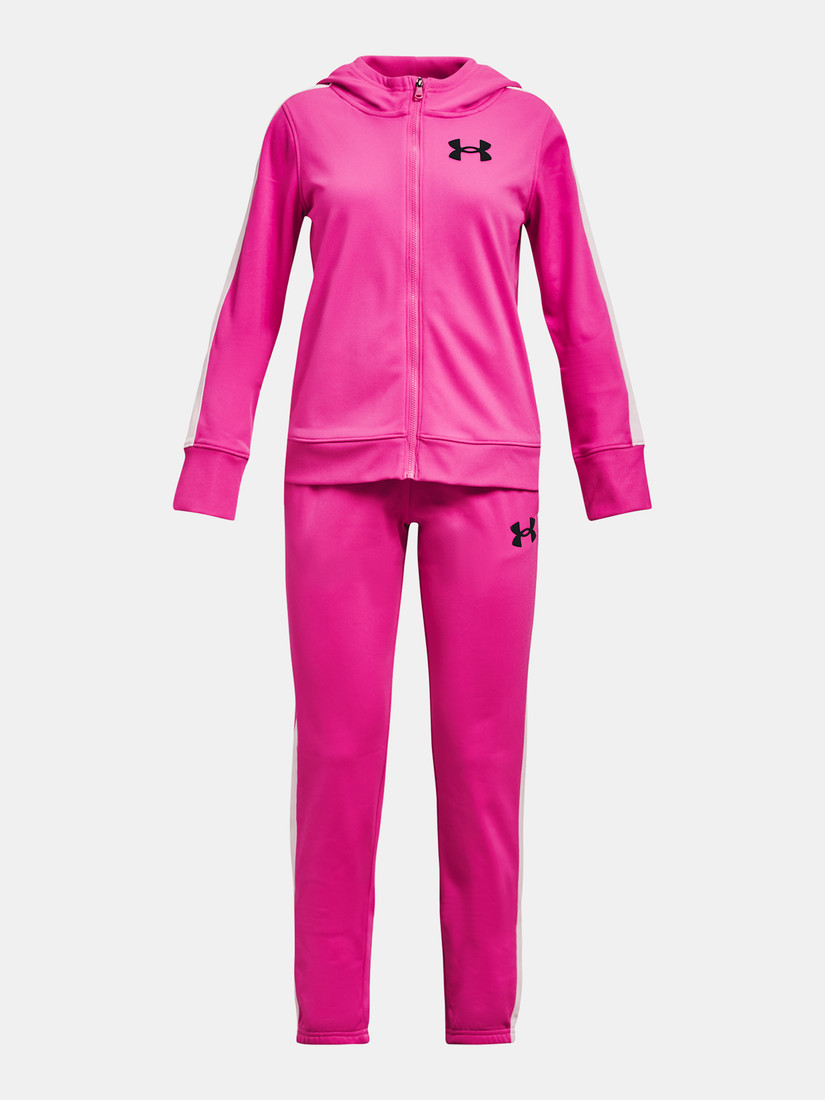 Under Armour UA Knit Hooded Tracksuit-PNK - Girls