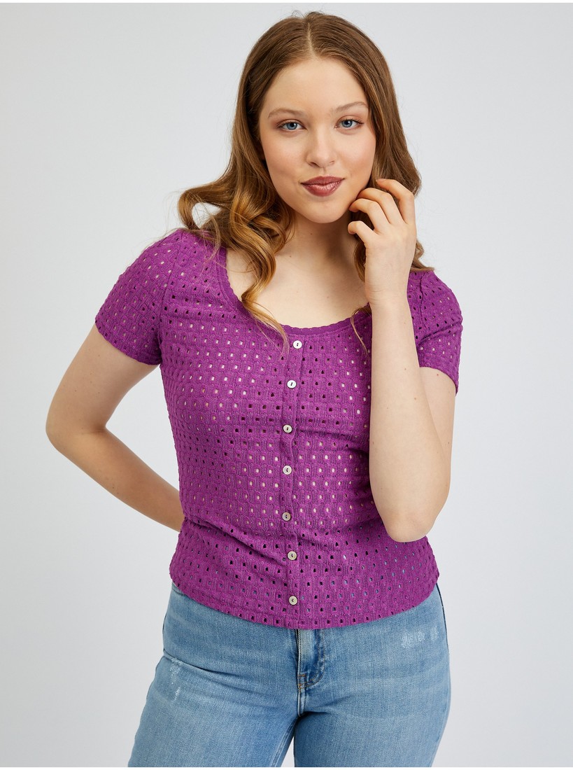 Orsay Purple Womens T-Shirt - Women