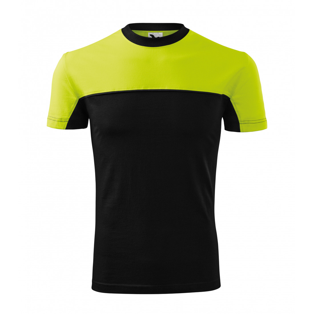 Tričko unisex Malfini Colormix - čierne-svetlo zelené, S