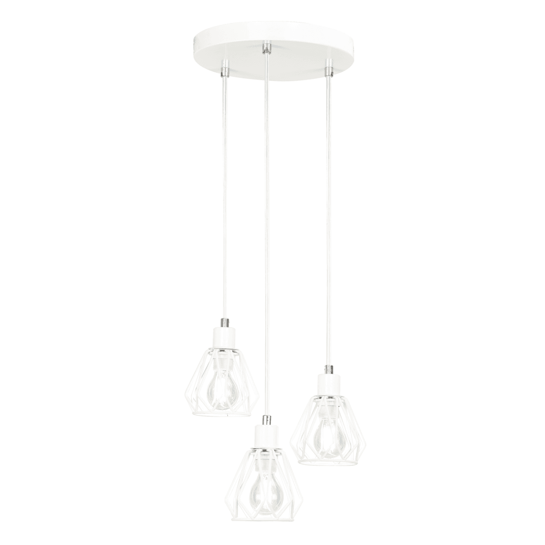 Visící lampa, bílá/kov, OKIRA TYP 1