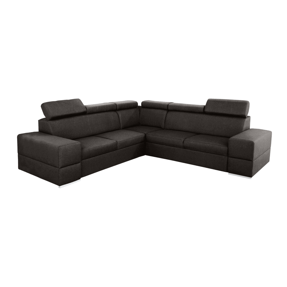 Rozkládací sedací souprava, hnědá, levá, MONAKO ROH