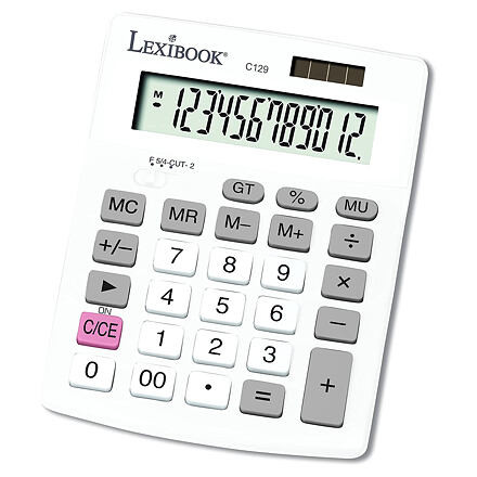 Lexibook 12 miestna vrecková kalkulačka solárna s batériou