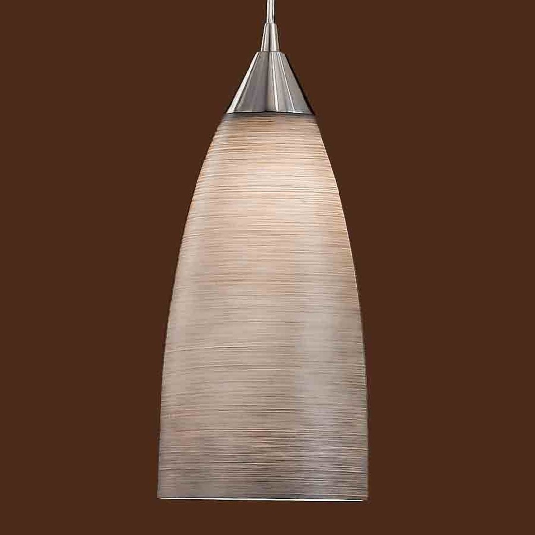 Závesná lampa Madina zo skla, Ø 15 cm, hnedá