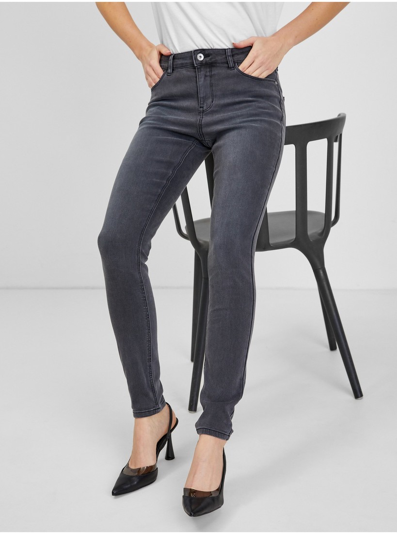 Orsay Grey Womens Skinny Fit Jeans - Women