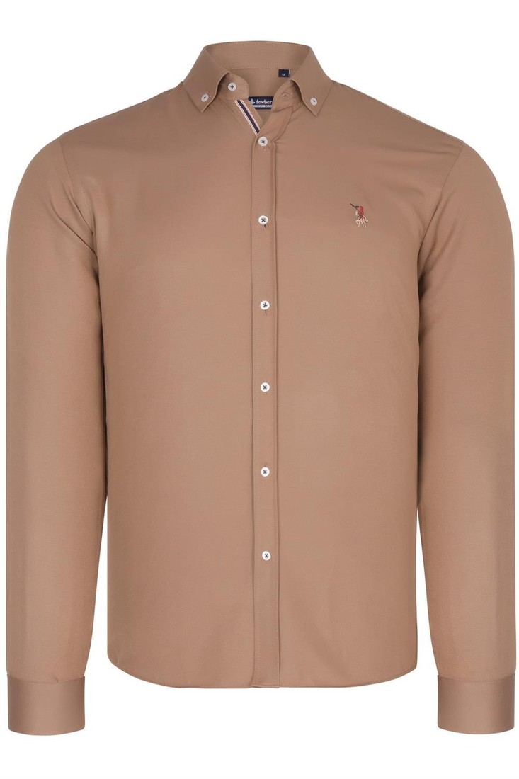 G674 DEWBERRY MENS SHIRT-CAMEL