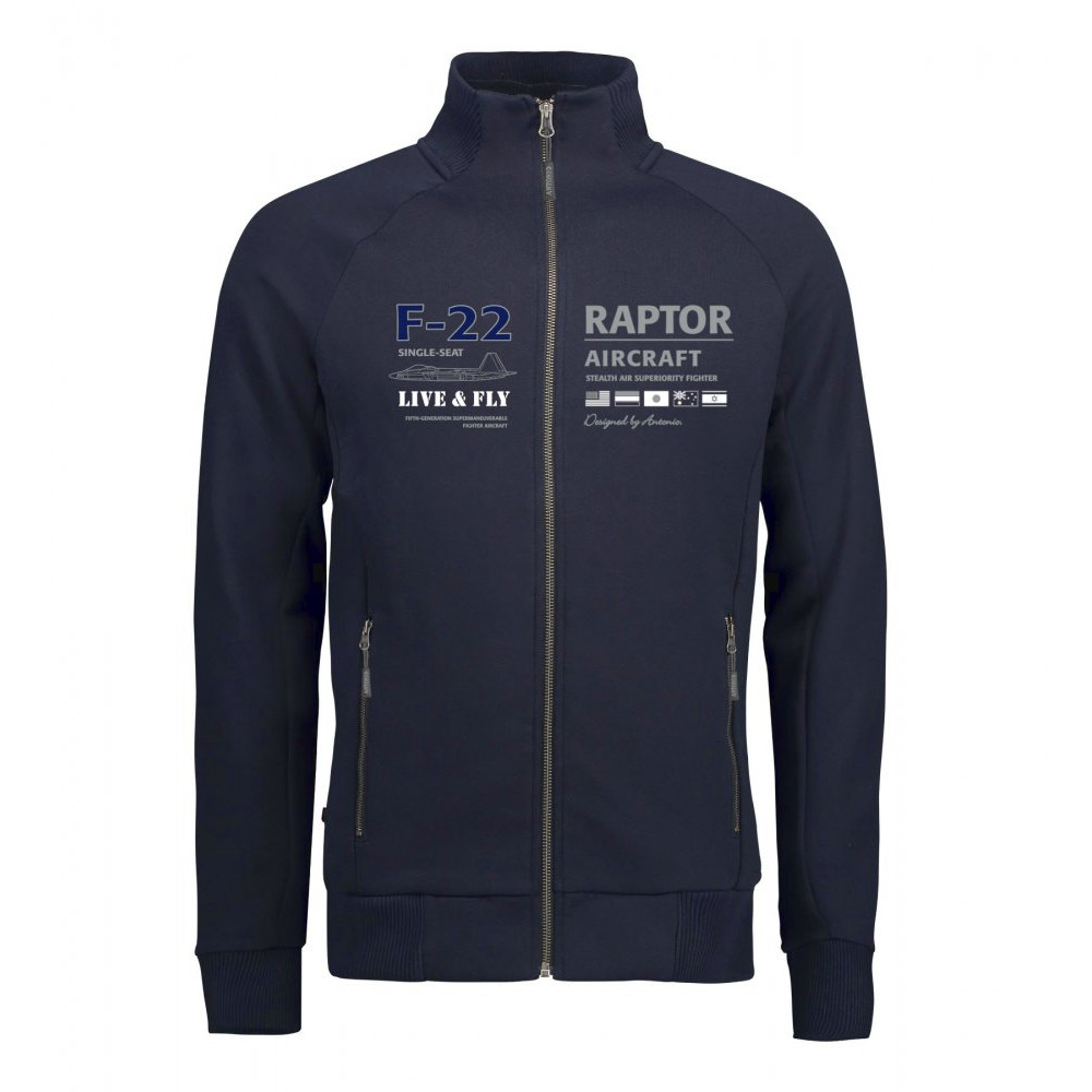 Mikina s leteckou témou Antonio F-22 Raptor - navy, XXL