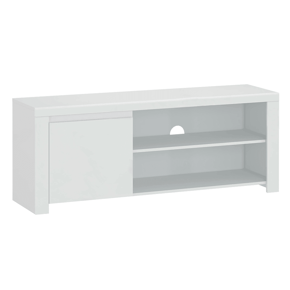 KONDELA TV stolík 1D/160, biely lesk, LINDY