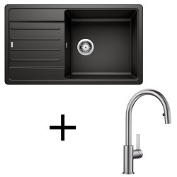 Blanco set Legra XL 6 S + Candor-S leštený nerez biela soft