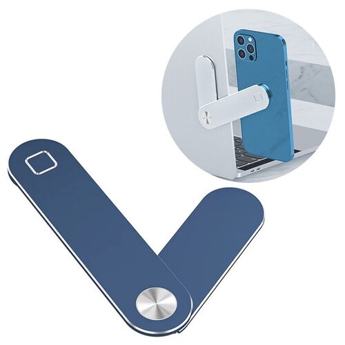 mobilNET magnetický bočný držiak telefónu na notebook, Square, modrá