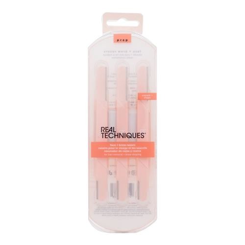 Real Techniques Prep Face + Brow Razors starostlivosť o mihalnice a obočie britva na obočie a tvár 3 ks pre ženy