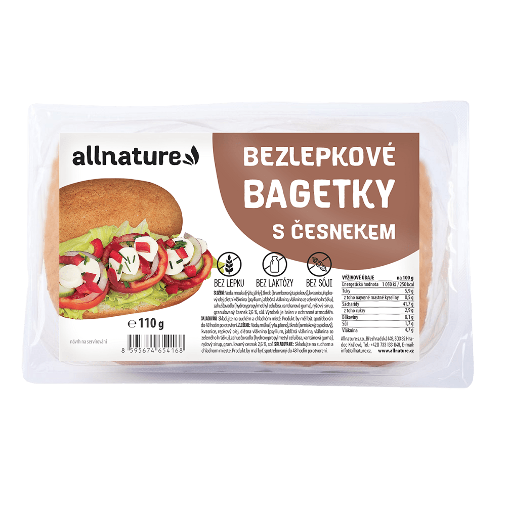 ALLNATURE Bezlepkové bagetky s cesnakom 110 g