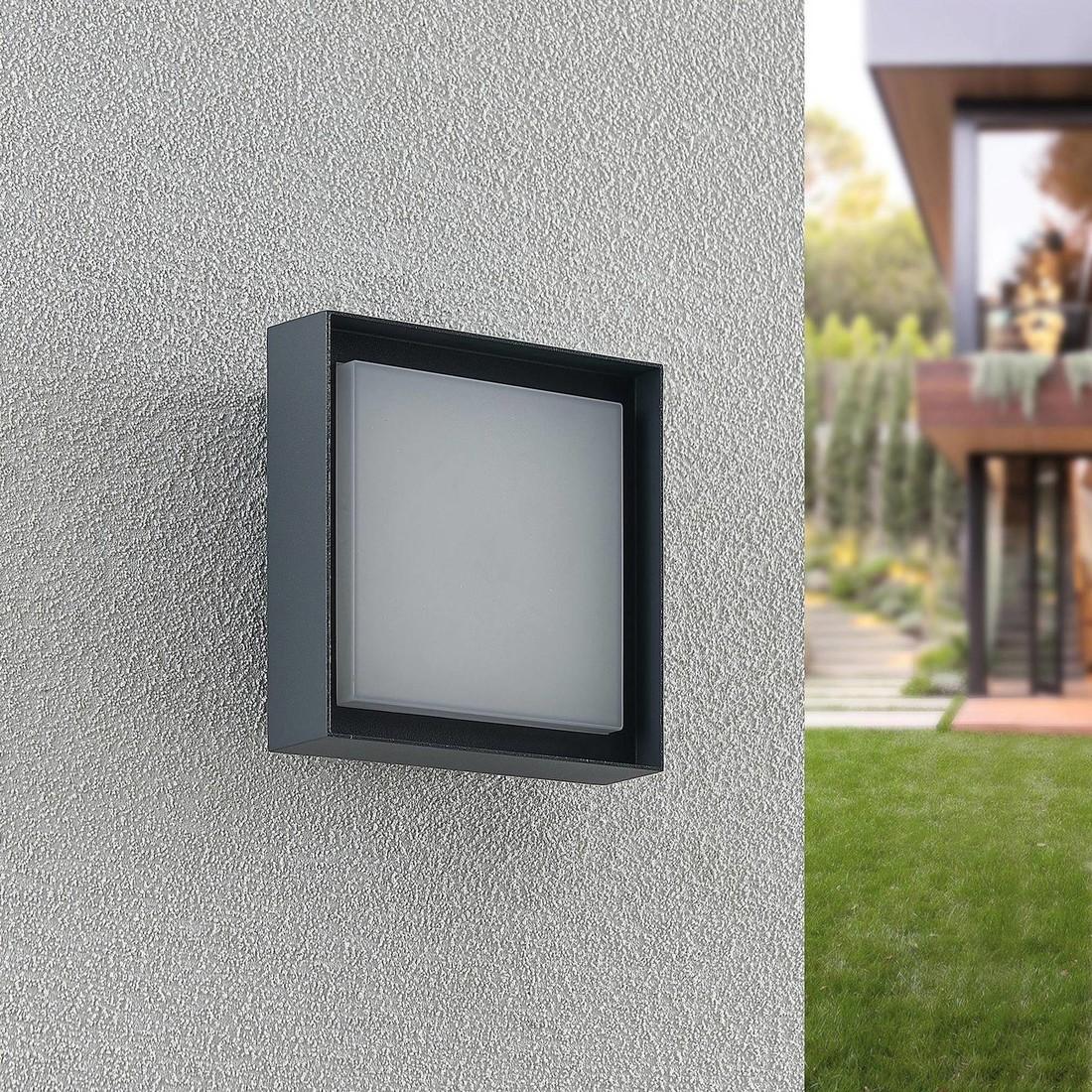 Prios Epava vonkajšie nástenné LED svetlo, štvorec