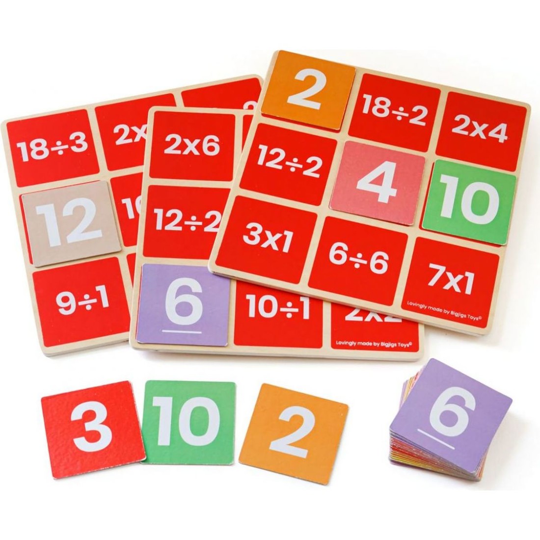 Bigjigs Toys Matematické bingo Násobenie a delenie