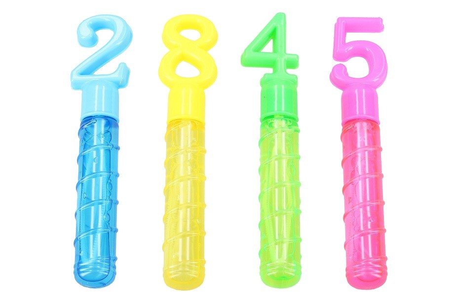 Bublifuk Číslice 30ml/16cm - žltá