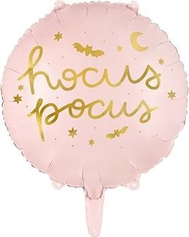 Fóliový balónik hocus pocus – ružový – halloween – čarodejnica – 45 cm