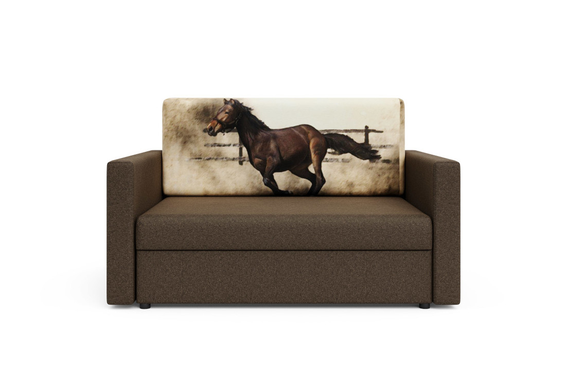 Expedo Rozkladacia pohovka CLUSO, 136x85x98 horse/sawana 25