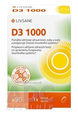 LIVSANE Vitamín D3 1000 IU cps 1x90 ks