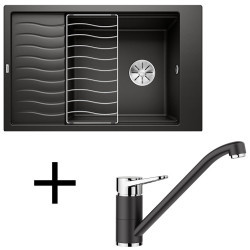 Blanco set Elon XL 6 S + Wega II silgranit/chróm čierna