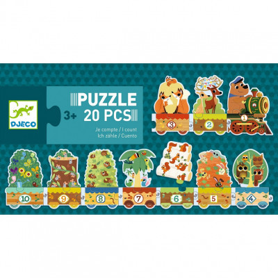 Puzzle - Učím sa počítať s lesnými zvieratkami