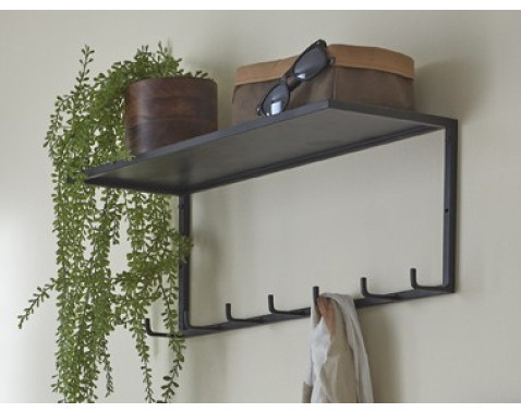 Nástenný šatníkový panel Sidney, čierny%