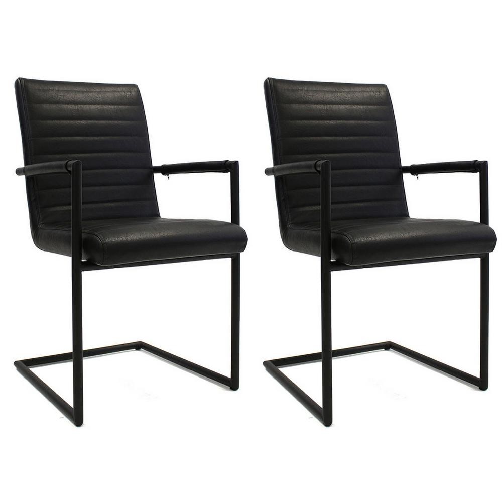 Sada Stoličiek S Podrúčkami Bars, Čierna