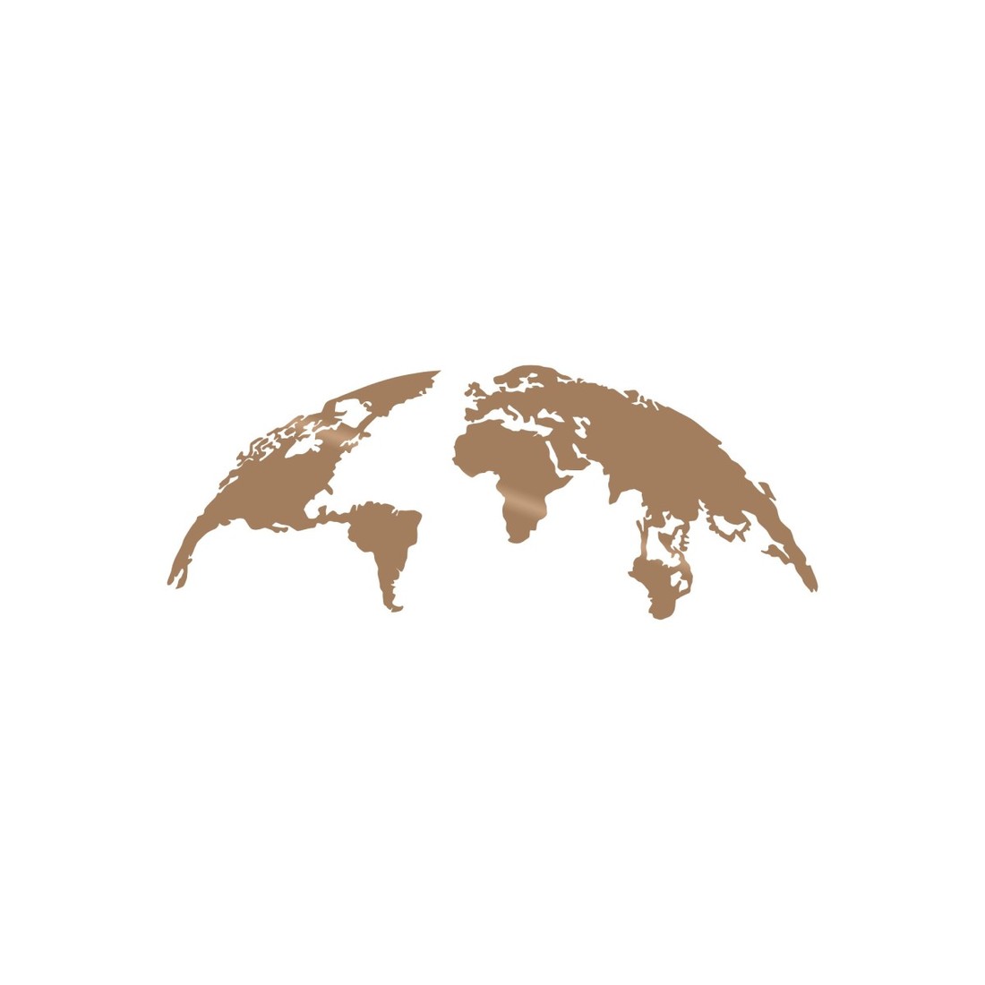 Nástěnná dekorace World Map zlatá - S
