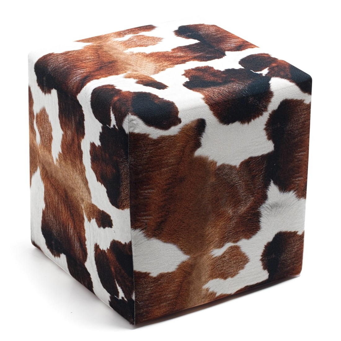 Taburet Milky hnědý/bílý