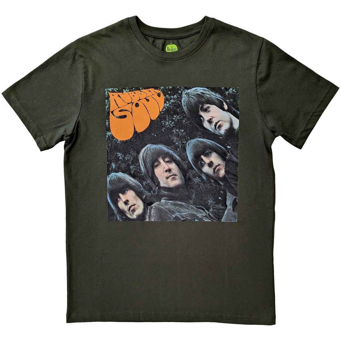 The Beatles tričko Rubber Soul Album Cover Zelená S
