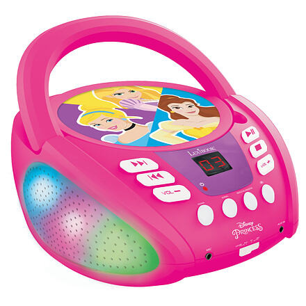Lexibook Prenosný Bluetooth CD prehrávač Disney Princess so svetelnými efektmi