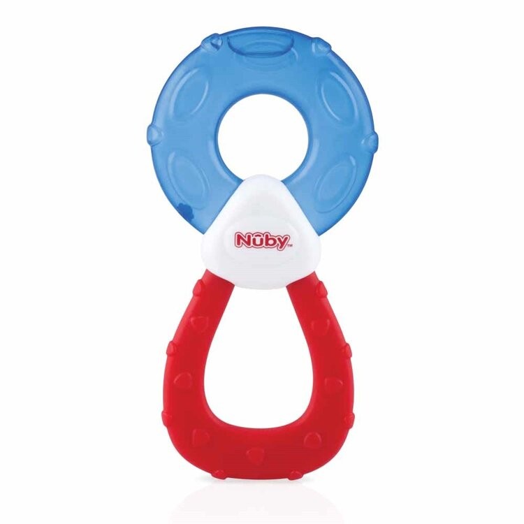 NUBY Hryzačka chladiaca s destilovanou vodou 3m+ zeleno-modrá