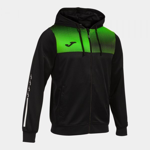ECO SUPERNOVA ZIP-UP HOODIE BLACK FLUOR GREEN 2XL