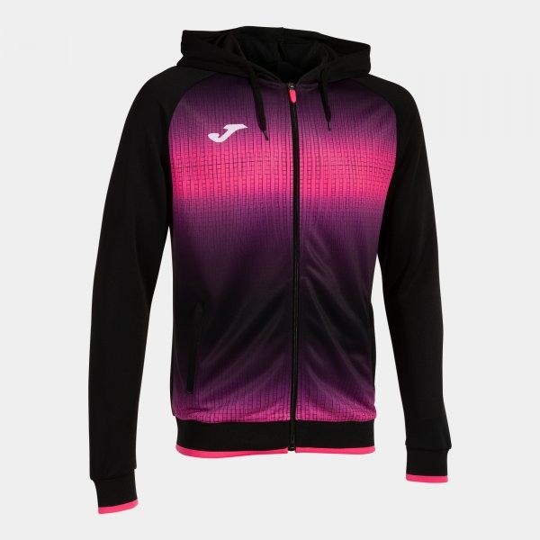 TIGER V ZIP-UP HOODIE BLACK FLUOR PINK 2XL