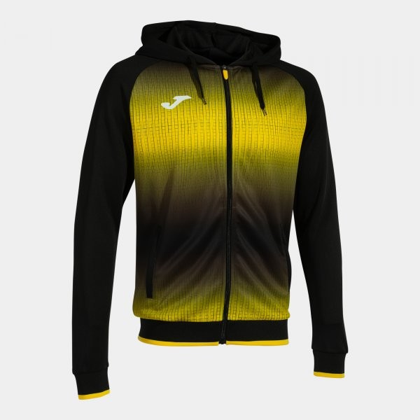 TIGER V ZIP-UP HOODIE BLACK YELLOW 2XS