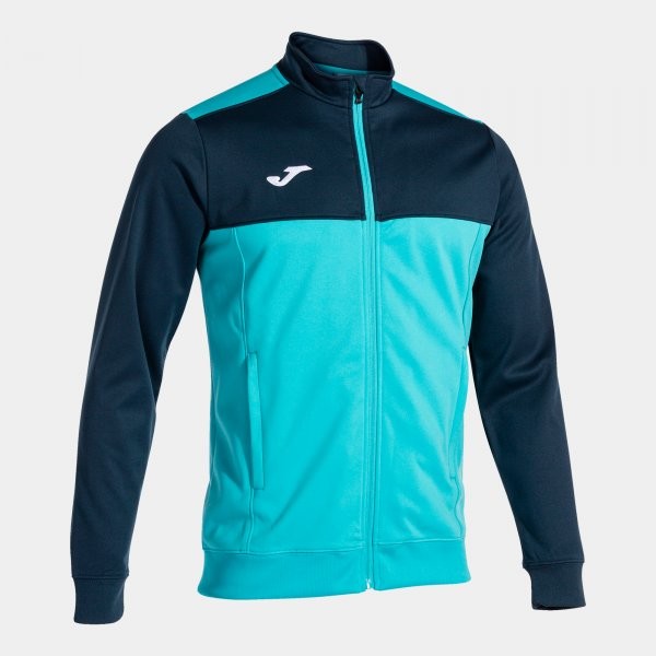 WINNER FULL ZIP SWEATSHIRT FLUOR TURQUOISE-NAVY 2XL