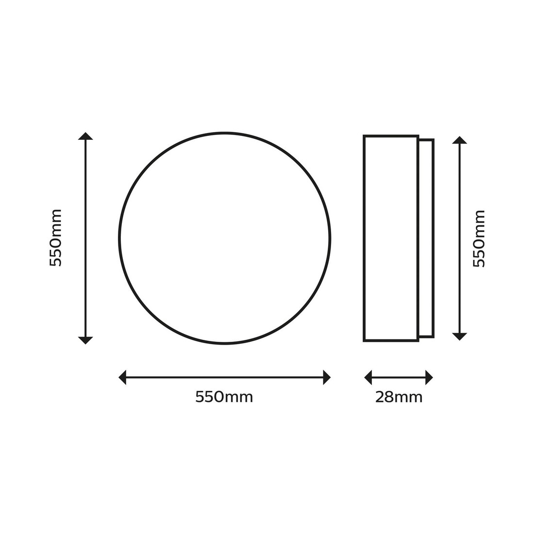 Philips Superslim LED 2 700 K Ø 54,5 cm biela