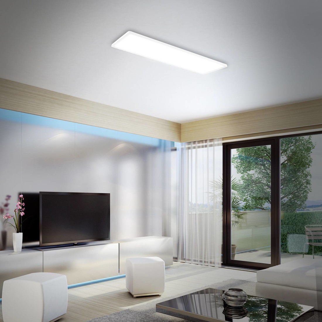 Vstavaný LED panel Slim 58x20cm on/off 4000K biela