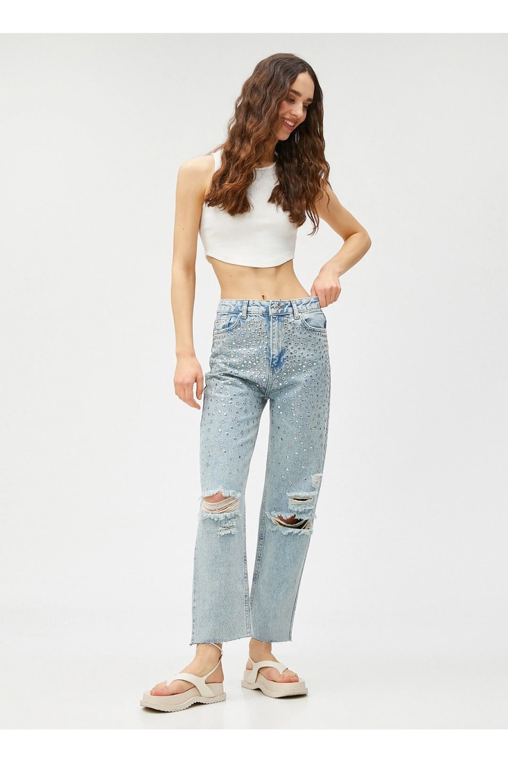 Koton Pants - Blue - Mom